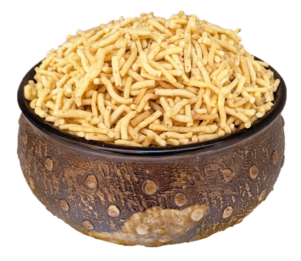 SANTUSHTI NAMKEEN | UJJAINI SEV | POHA SEV |  Crispy & Medium Spicy, Made in Groundnut Oil - 200 Gms